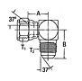 2071 37º Flare Swivel to 37º Flare